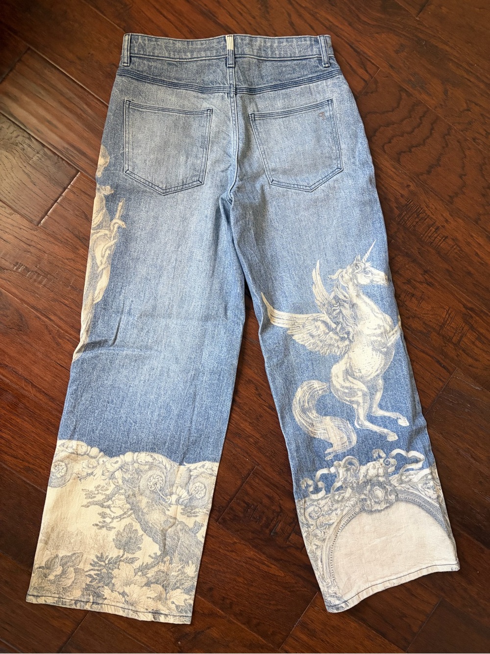 Anthropologie Greco-Roman print jeans - Picture 7 of 8